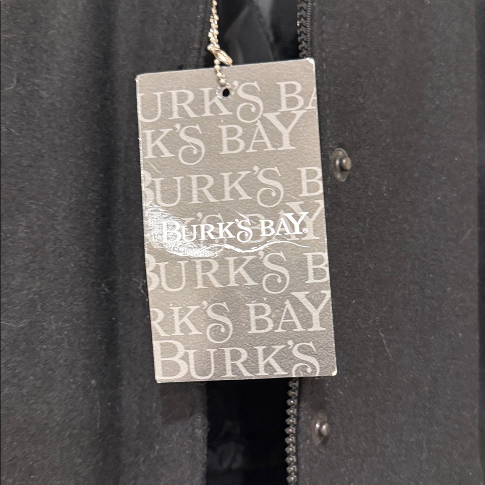 Burk’s Bay Black Women's Wool Leather Sleeve Varsity Jacket Sz M - Picture 8 of 9